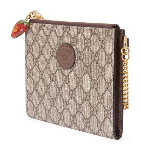 gucci supreme wristlet|genuine gucci women wallet.